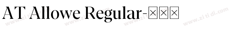 AT Allowe Regular字体转换